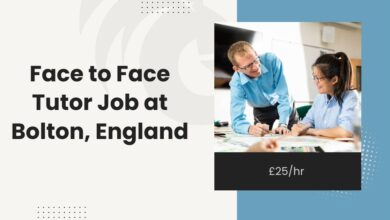 £25/hr Face to Face Tutor Job at Bolton, England 2024