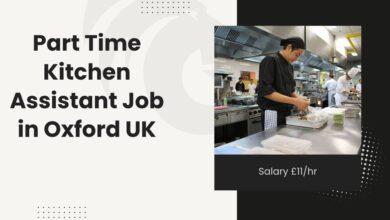 Part Time Kitchen Assistant Job in Oxford UK Salary £11hr