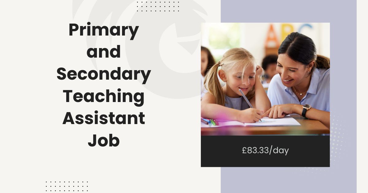 Primary and Secondary Teaching Assistant Job: £83.33/day