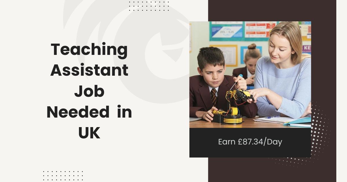 Teaching Assistant Job Needed in UK: Earn £87.34/Day